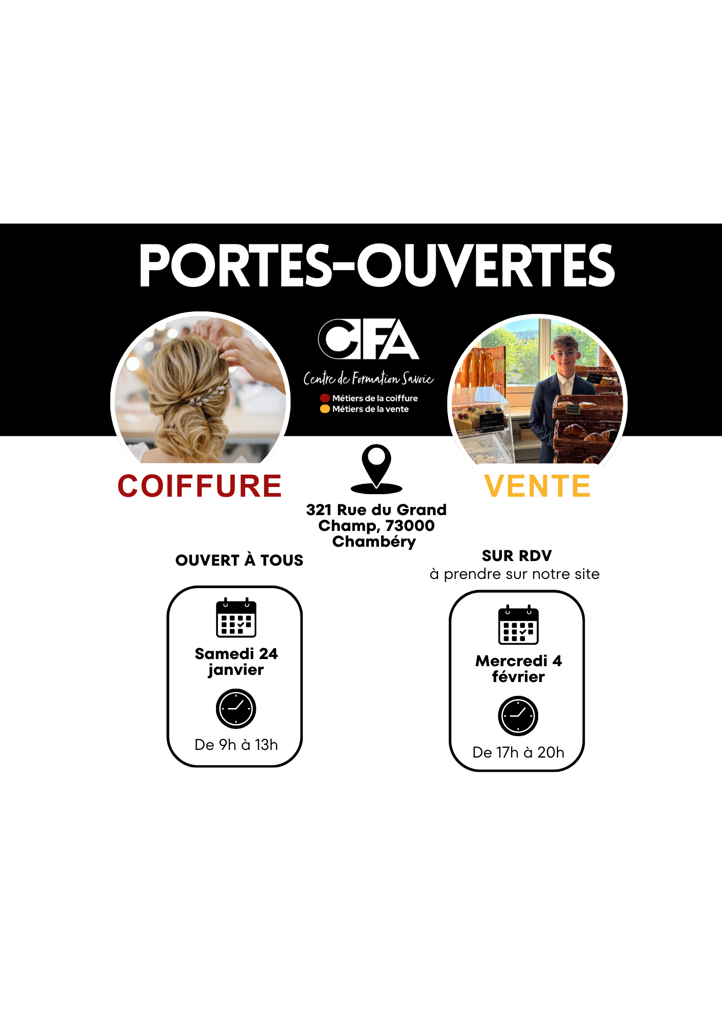 Portes Ouvertes CFA Coiffure et Vente de Chambéry